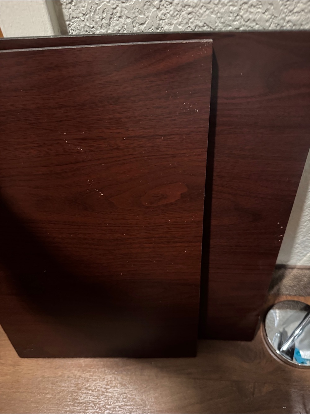 Dark Cherry Wood Grain Wall Shelf Panel - Home Storage & Organization